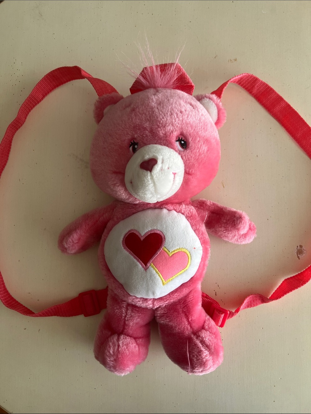 Care Bear Pink Heart Plush Backpack for Kids
